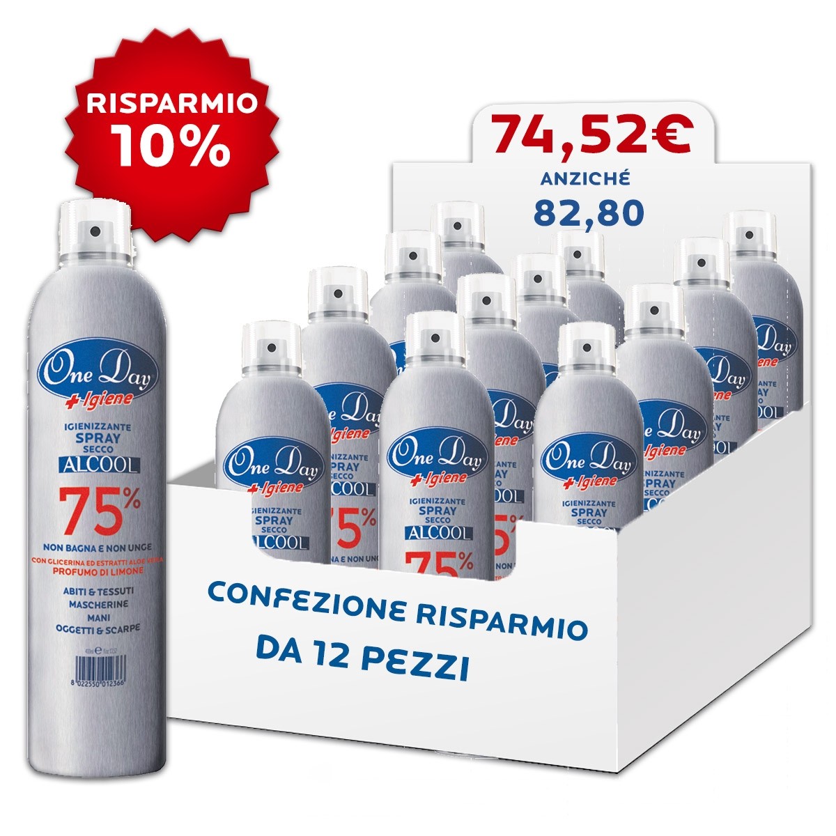 1,90 € – Spray Igienizzante da 150 ml Selfcare – 1 Lotto (100.000 pezzi) –  Orizzonte Sanità